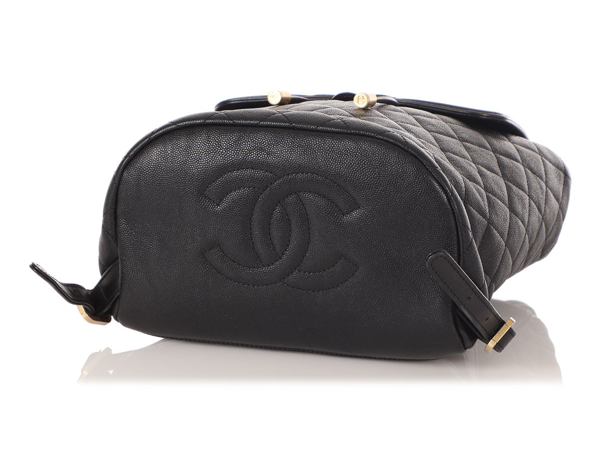 Chanel Black Quilted Caviar CC Filigree Backpack - Image 6