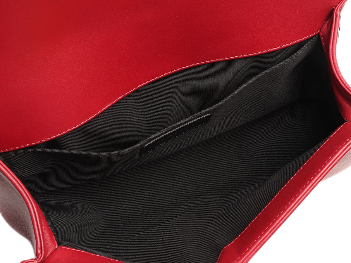 Chanel Old Medium Red Boy Bag - Image 8