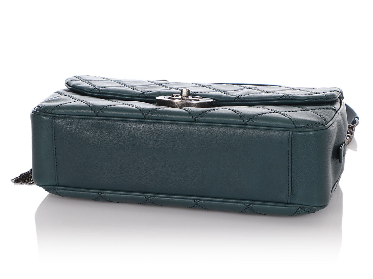 Chanel Vert Pétrole Quilted Calfskin Flap - Image 7