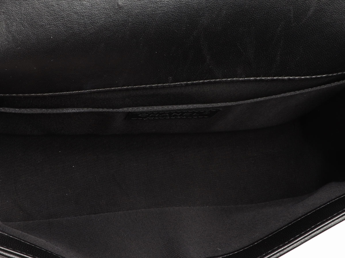 Chanel Old Medium Black Soft Quilted Lambskin Boy - Image 9