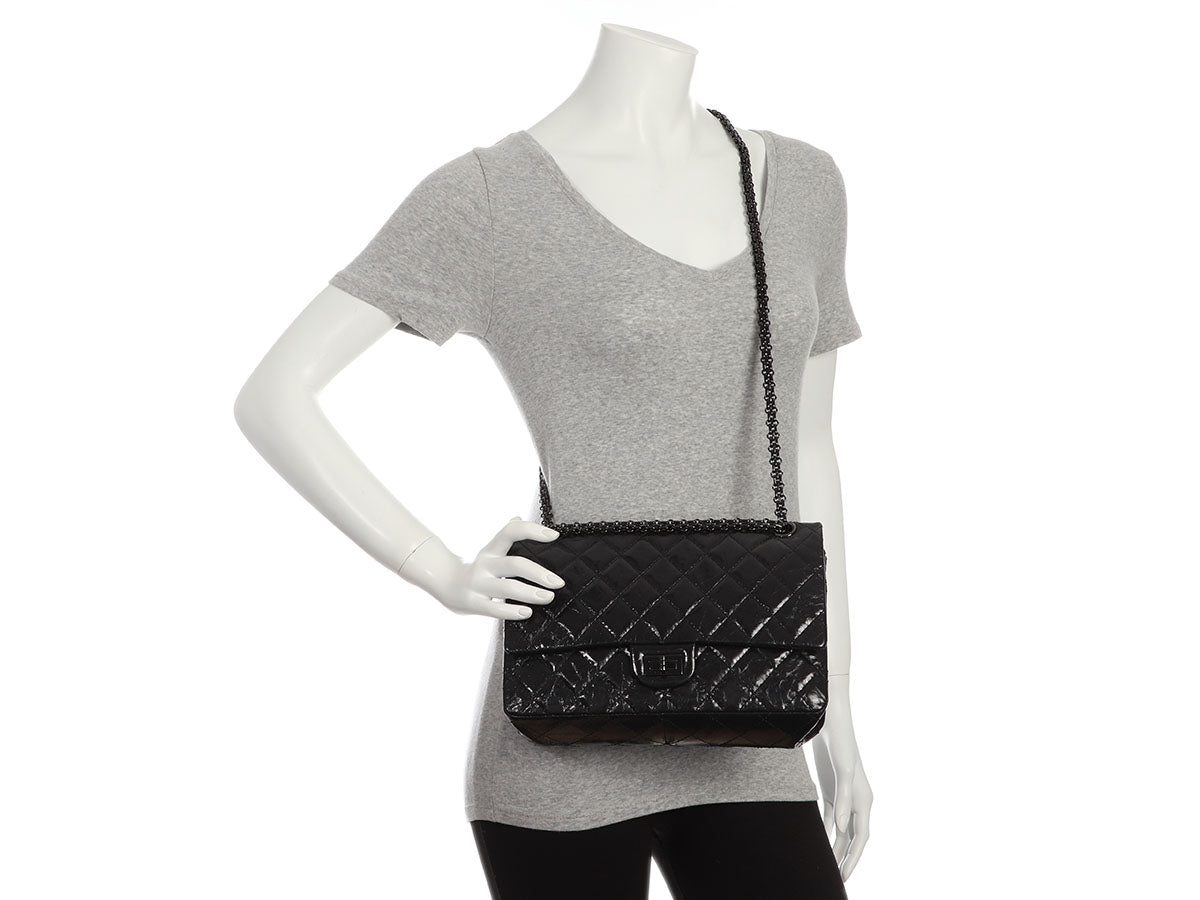 Chanel So Black Quilted Calfskin 2.55 Reissue 226 - Image 9