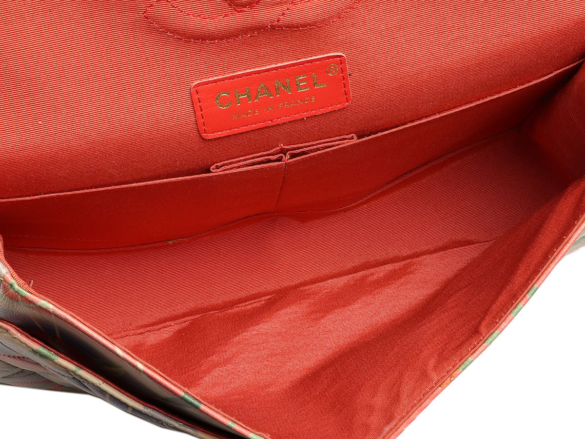 Chanel Medium/Large Watercolor Quilted Lambskin Classic Double Flap - Image 8