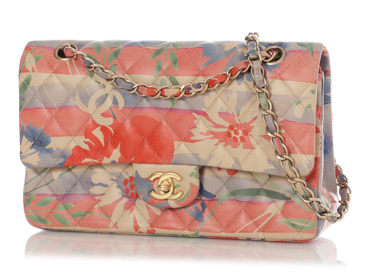 Chanel Medium/Large Watercolor Quilted Lambskin Classic Double Flap - Image 2