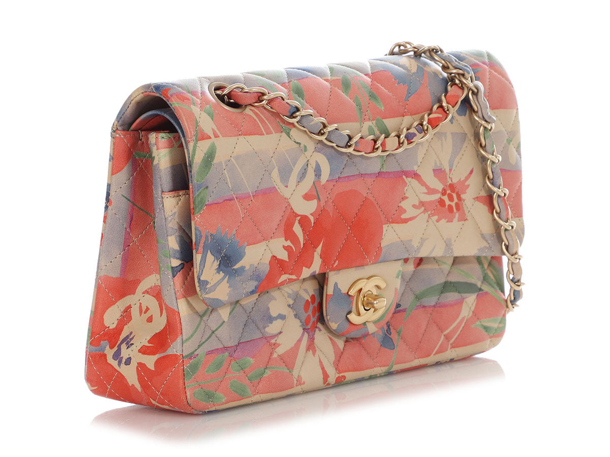 Chanel Medium/Large Watercolor Quilted Lambskin Classic Double Flap - Image 5