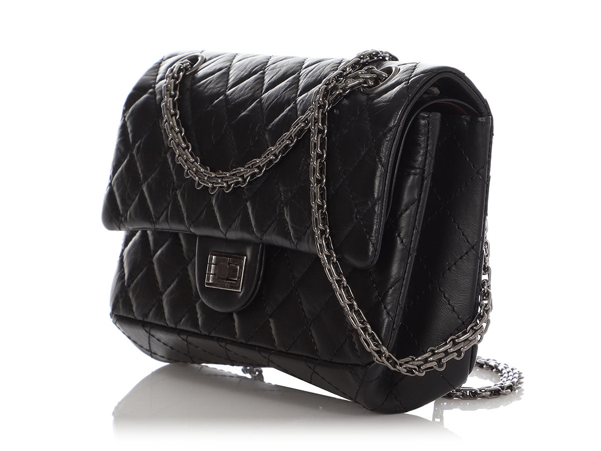 Chanel Black Quilted Aged Calfskin Reissue 2.55 Flap 225 - Image 4