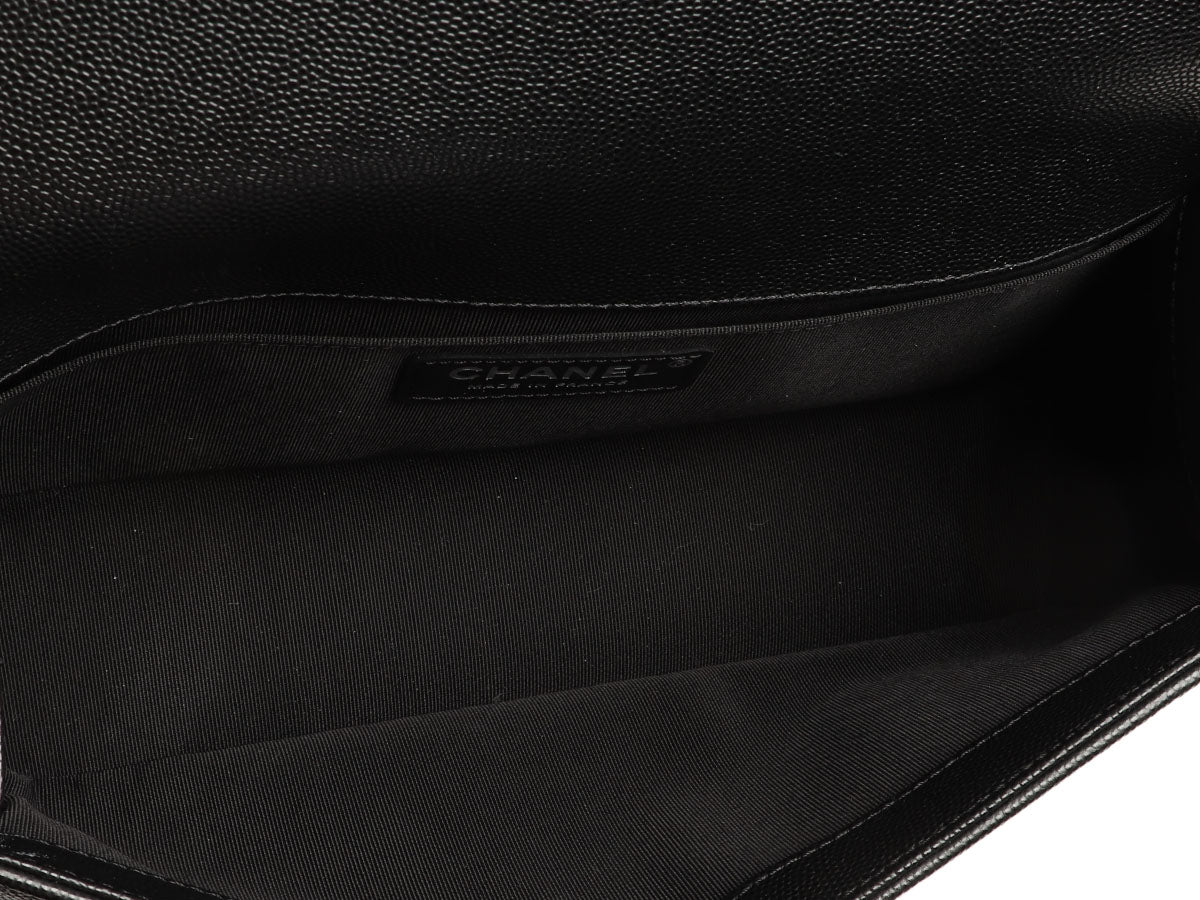 Chanel Old Medium Black Quilted Caviar Boy Bag - Image 9