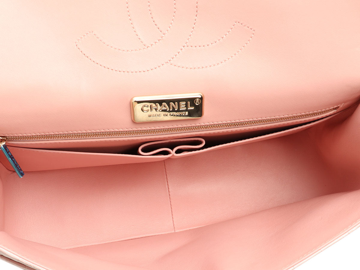 Chanel Jumbo Light Pink Matte Alligator Classic Double Flap - Image 9