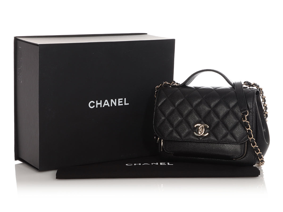 Chanel Small Black Quilted Caviar Business Affinity - Image 2