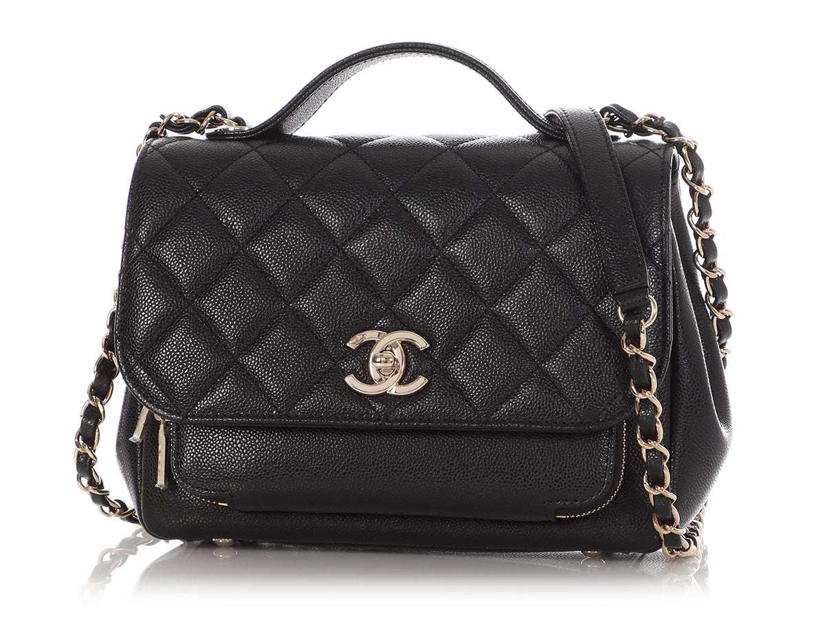 Chanel Small Black Quilted Caviar Business Affinity - Image 3
