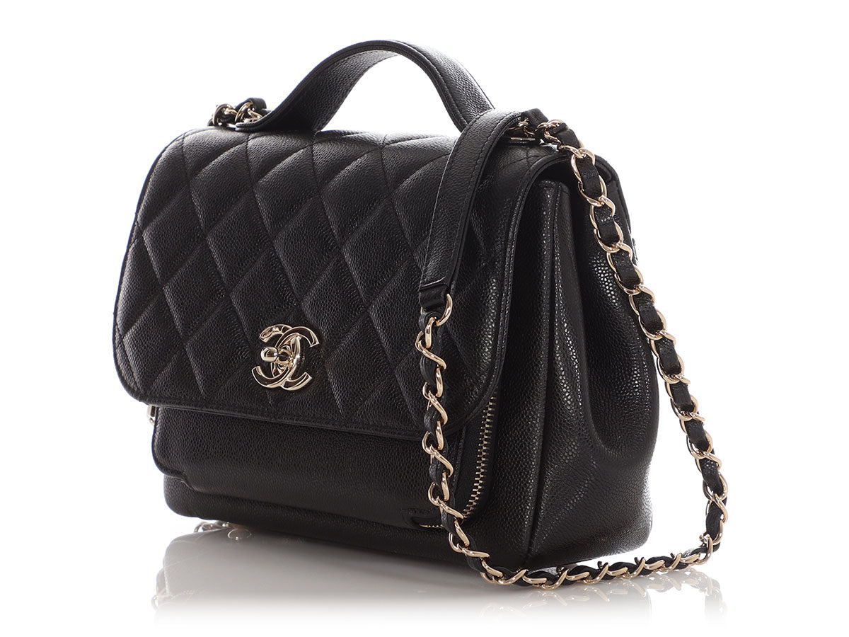Chanel Small Black Quilted Caviar Business Affinity - Image 4