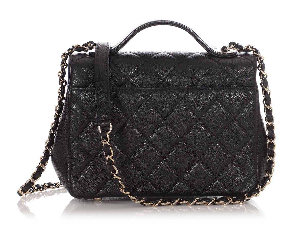 Chanel Small Black Quilted Caviar Business Affinity - Image 5