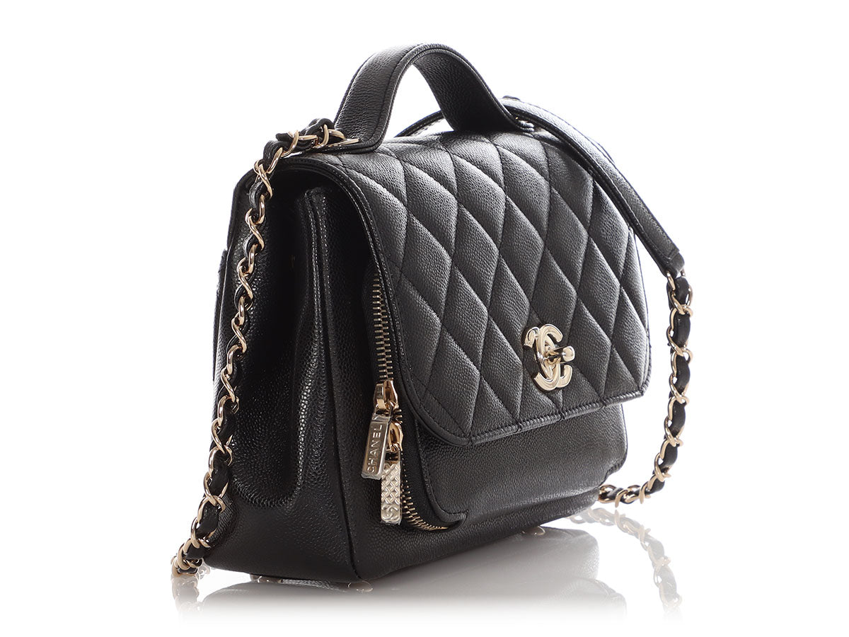 Chanel Small Black Quilted Caviar Business Affinity - Image 6