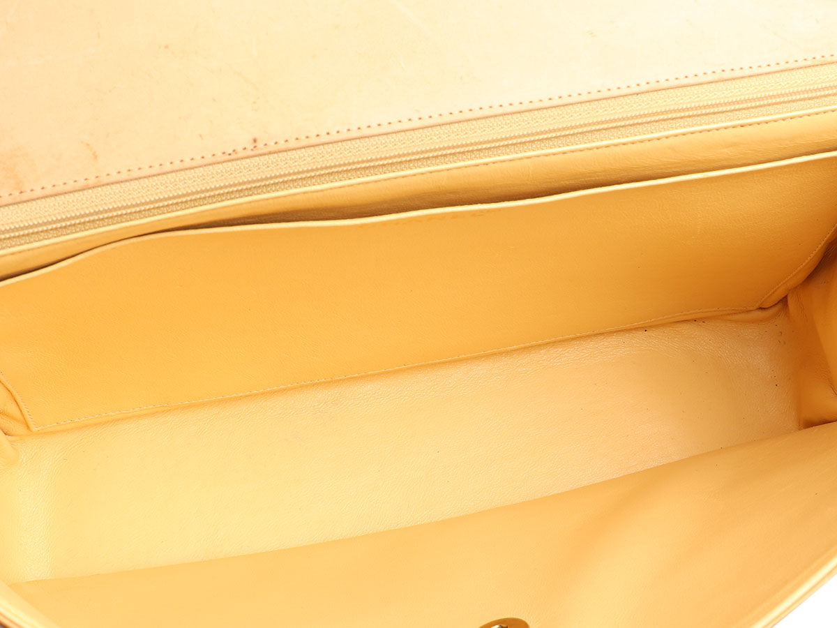 Chanel Tan Whipstitched Embossed Flap - Image 9