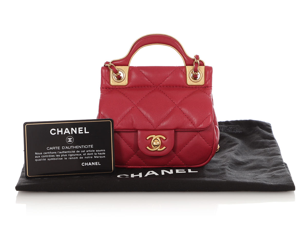 Chanel Mini Pink CC Flap Card Holder with Chain - Image 2