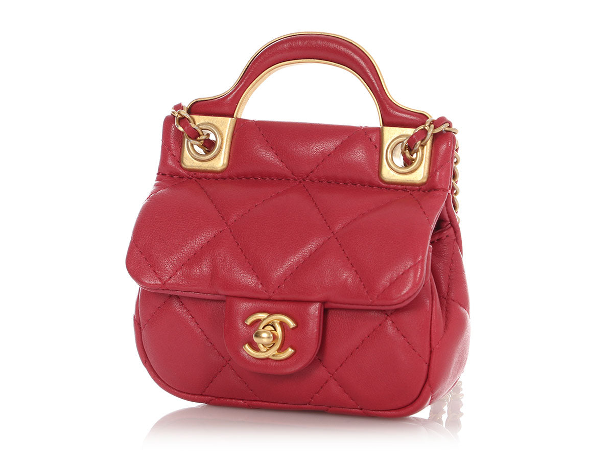 Chanel Mini Pink CC Flap Card Holder with Chain - Image 3