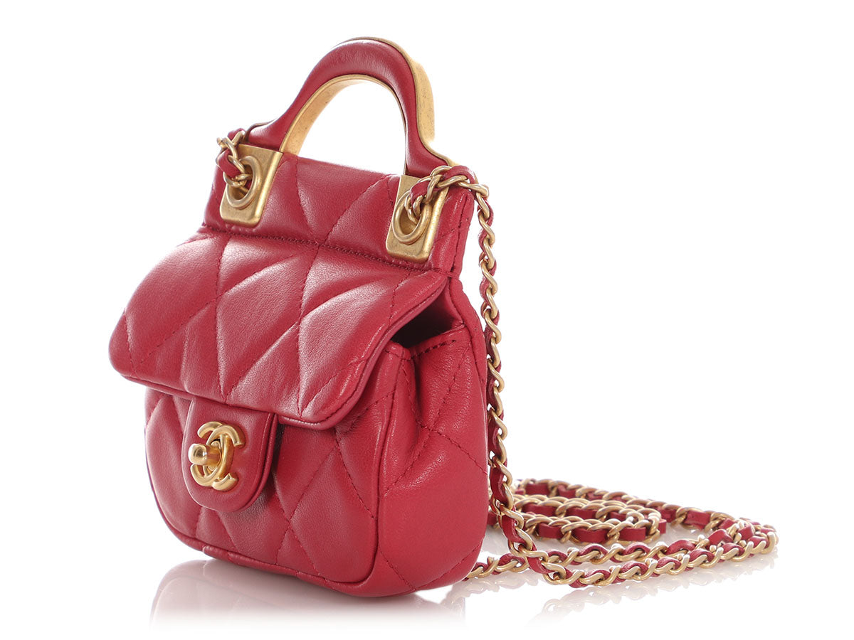 Chanel Mini Pink CC Flap Card Holder with Chain - Image 4