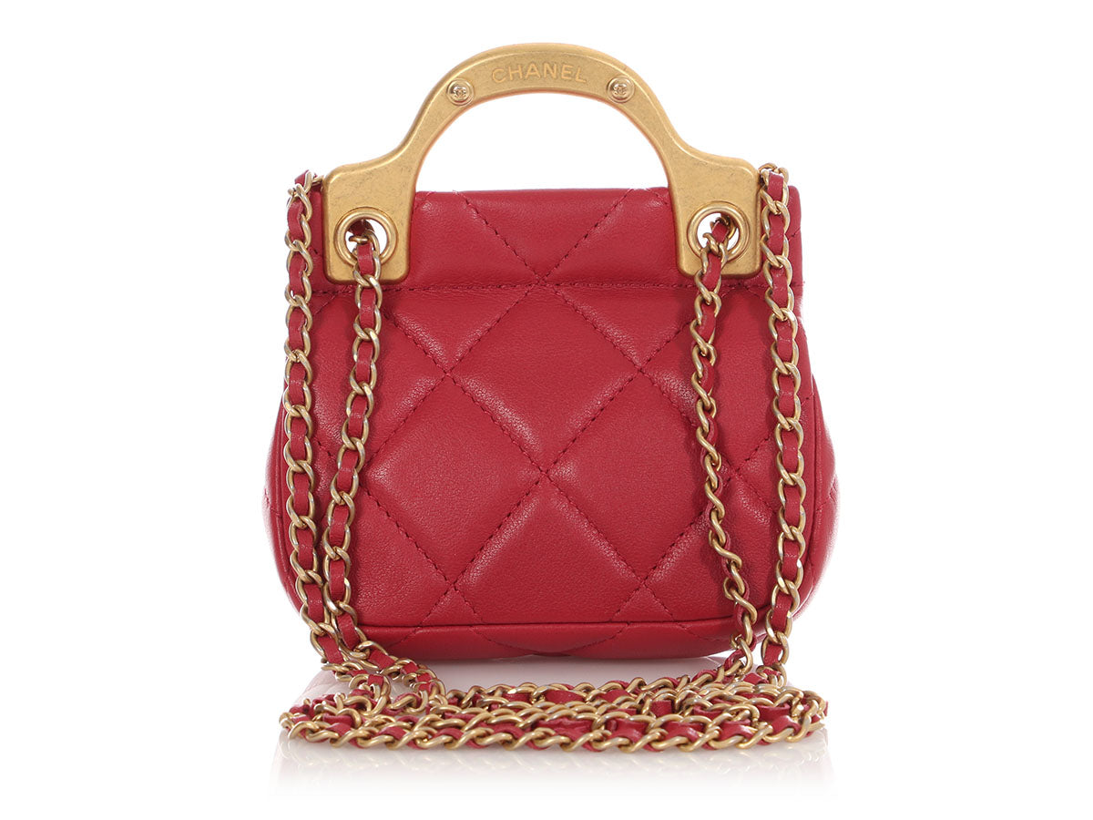 Chanel Mini Pink CC Flap Card Holder with Chain - Image 5