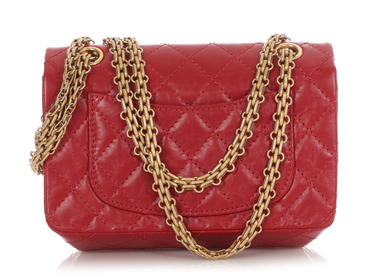 Chanel Mini Red Quilted Aged Calfskin Reissue 224 - Image 5