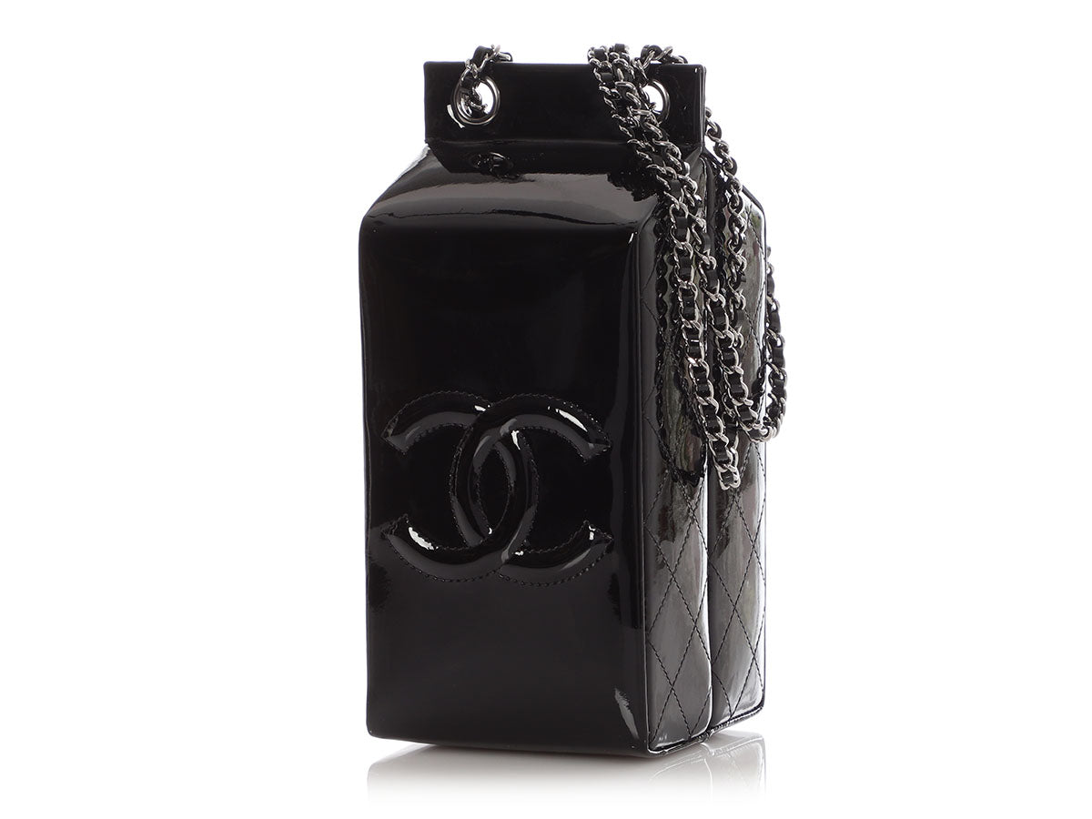 Chanel Black Patent Milk Carton Bag - Image 4