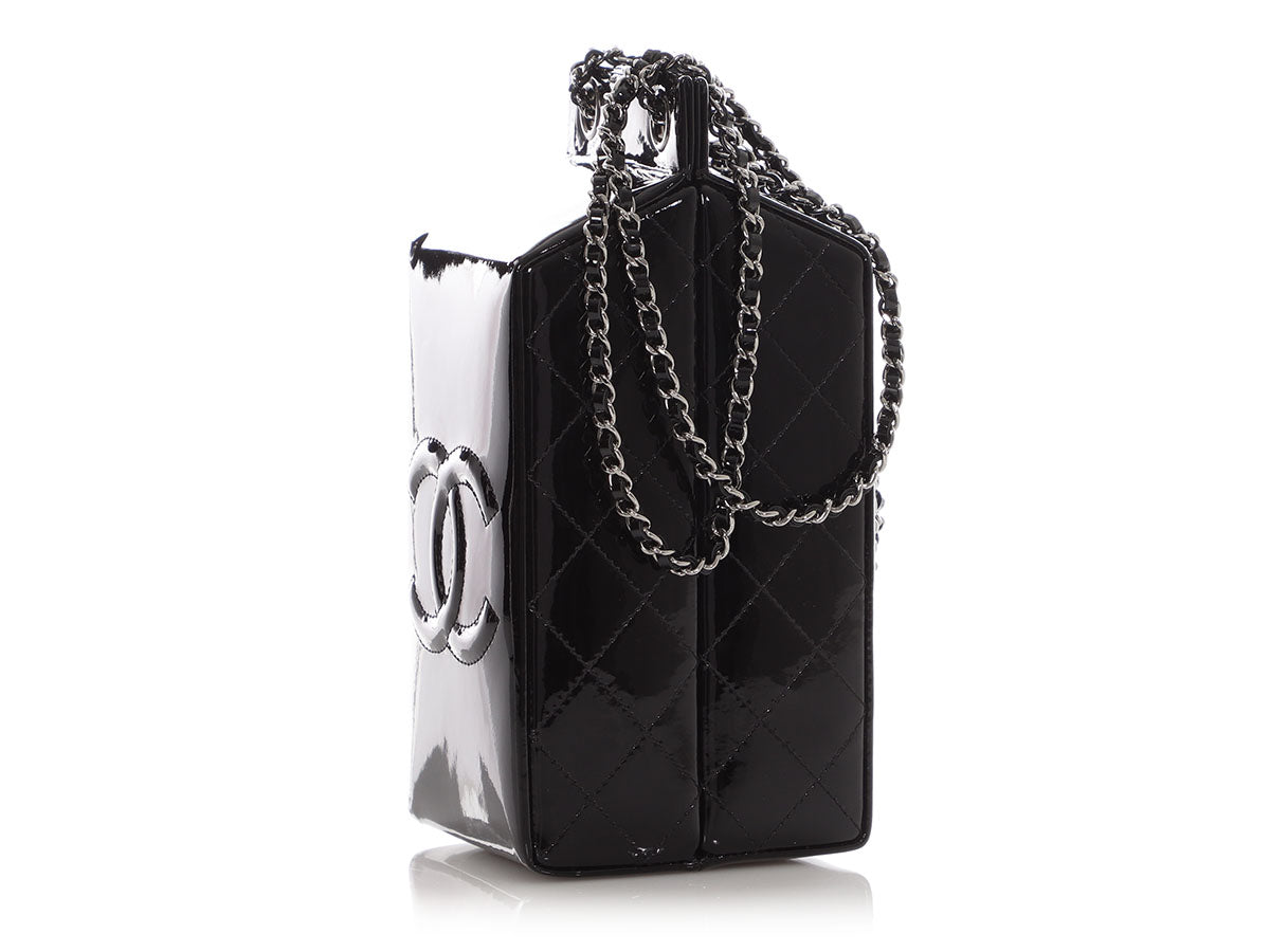 Chanel Black Patent Milk Carton Bag - Image 5