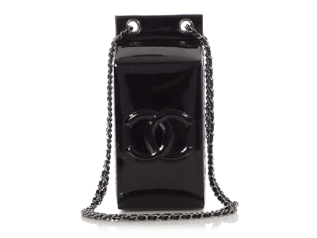 Chanel Black Patent Milk Carton Bag - Image 6