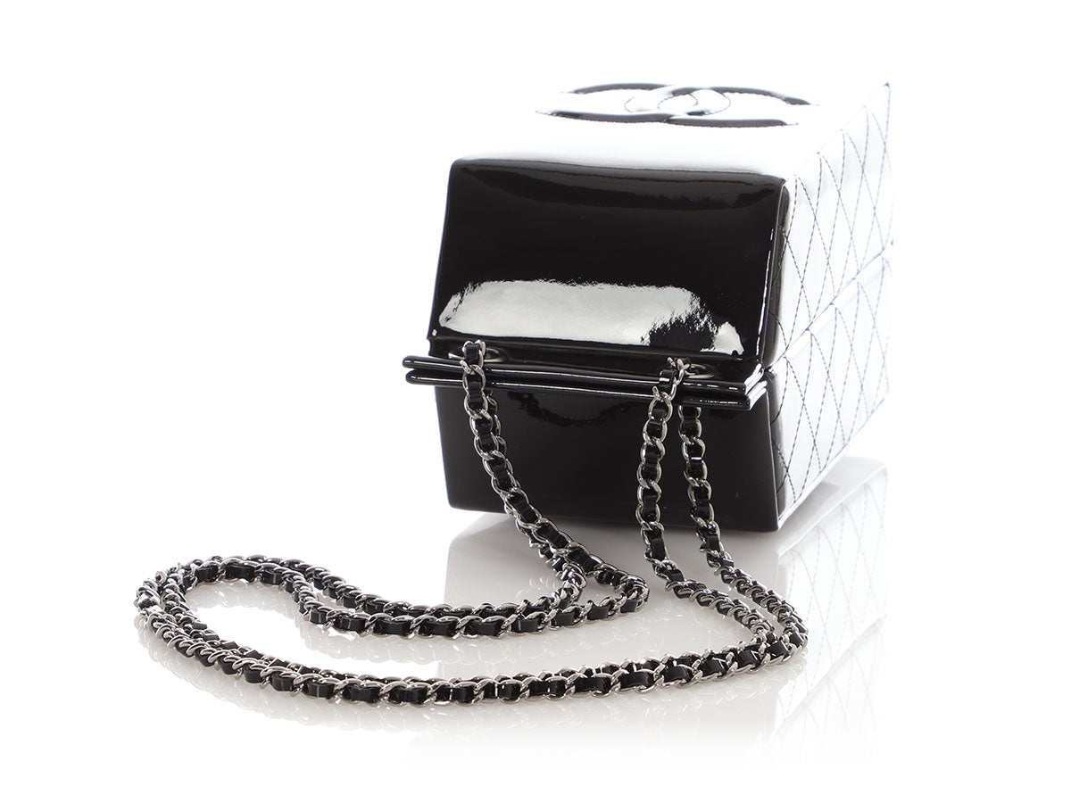 Chanel Black Patent Milk Carton Bag - Image 9