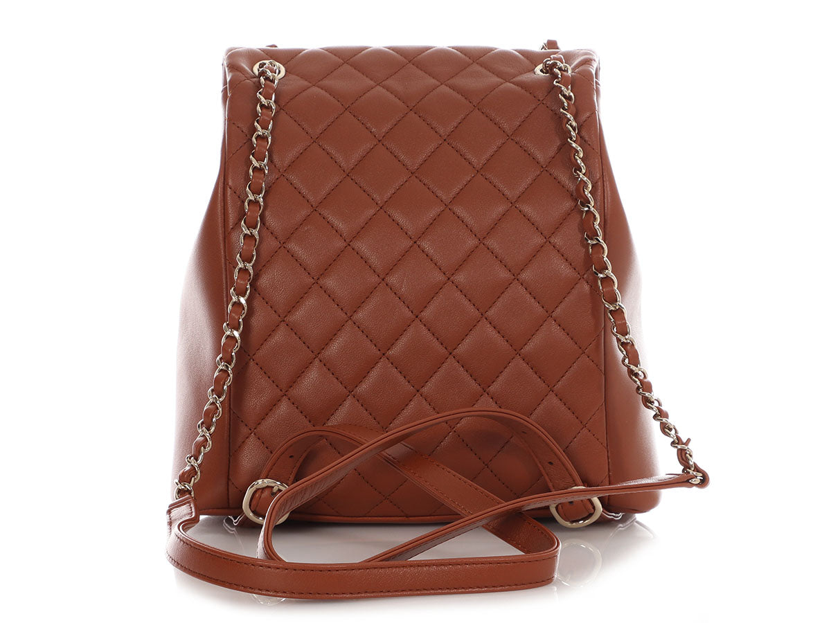 Chanel Medium Light Brown Quilted Grained Calfskin Duma Pockets Backpack - Image 5