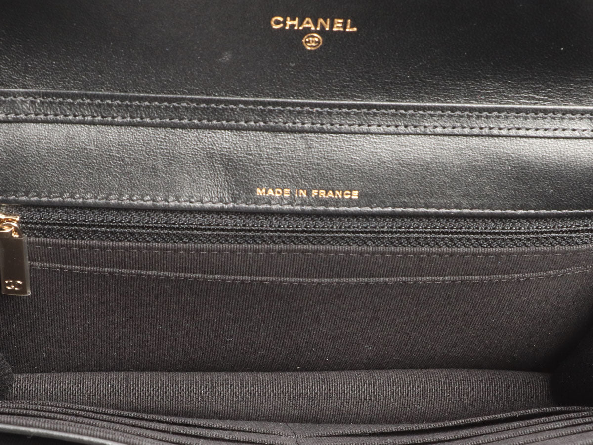 Chanel Black Lambskin Wallet On Chain WOC - Image 10