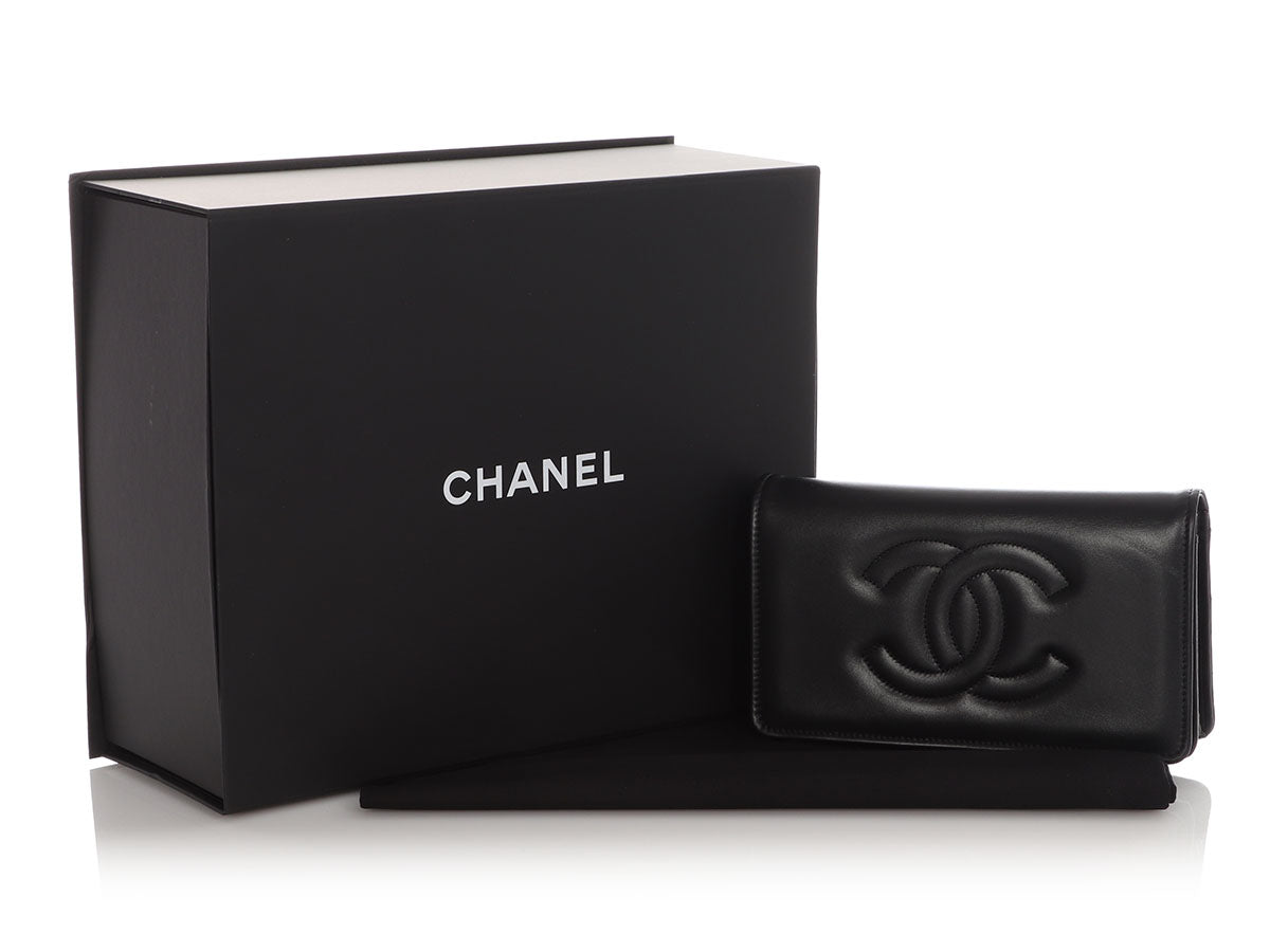 Chanel Black Lambskin Wallet On Chain WOC - Image 3