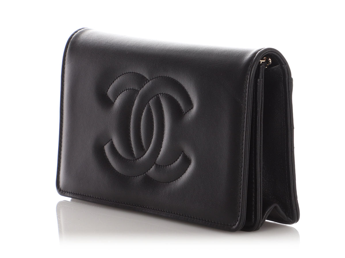 Chanel Black Lambskin Wallet On Chain WOC - Image 5