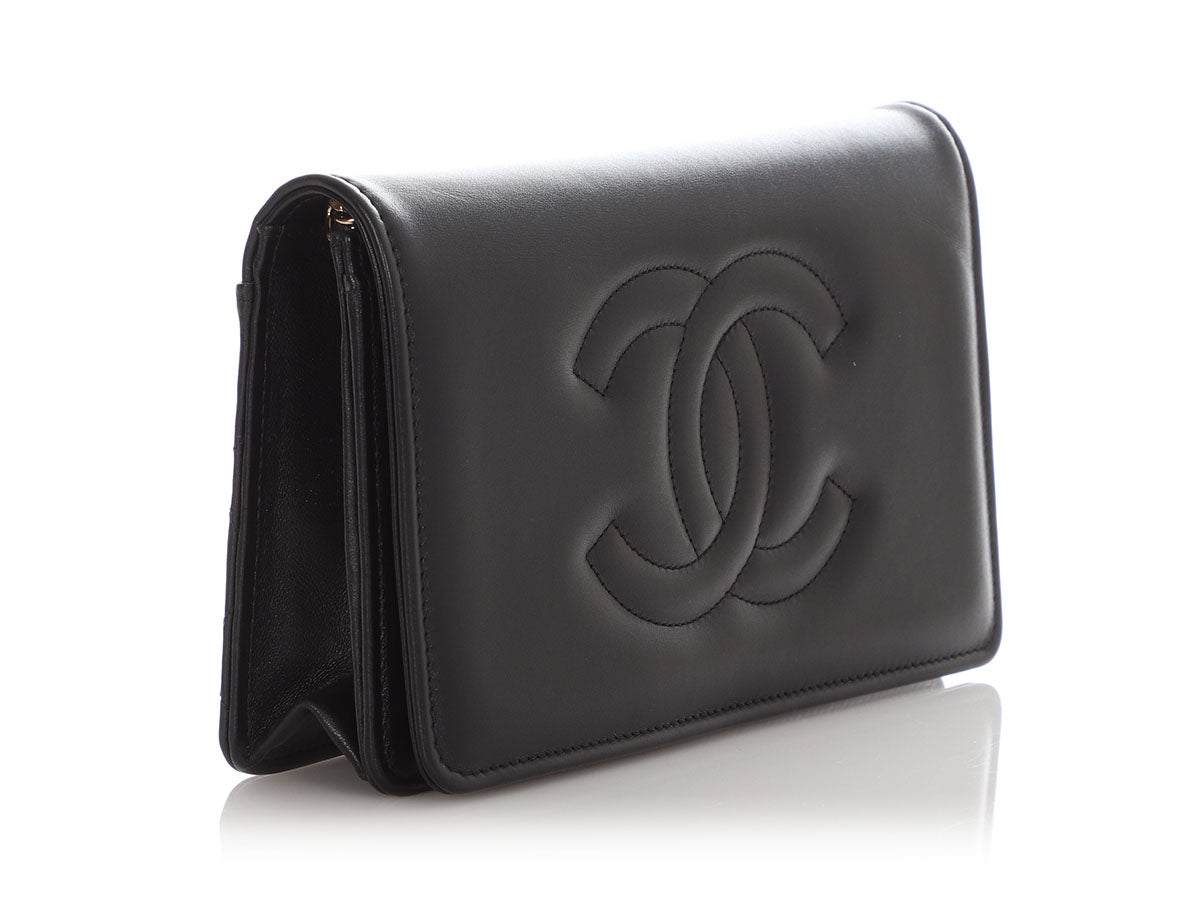 Chanel Black Lambskin Wallet On Chain WOC - Image 7