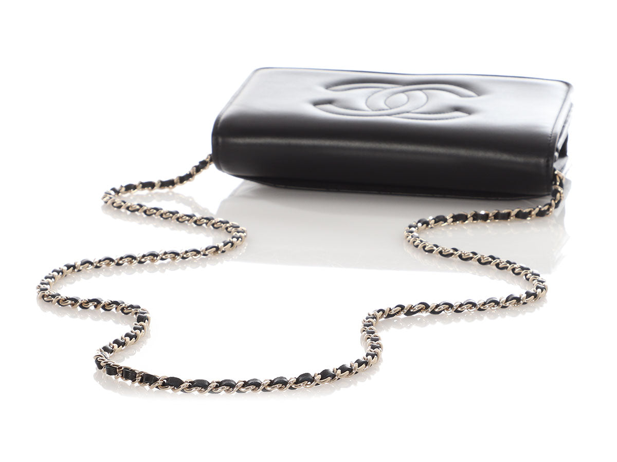 Chanel Black Lambskin Wallet On Chain WOC - Image 9