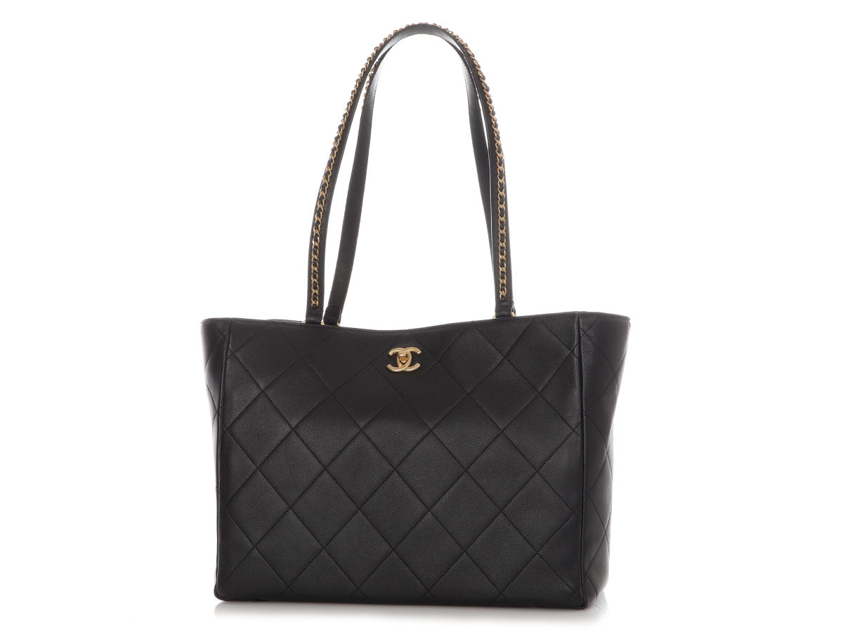 Chanel Large Black Quilted Calfskin Book Pocket Tote - Image 2