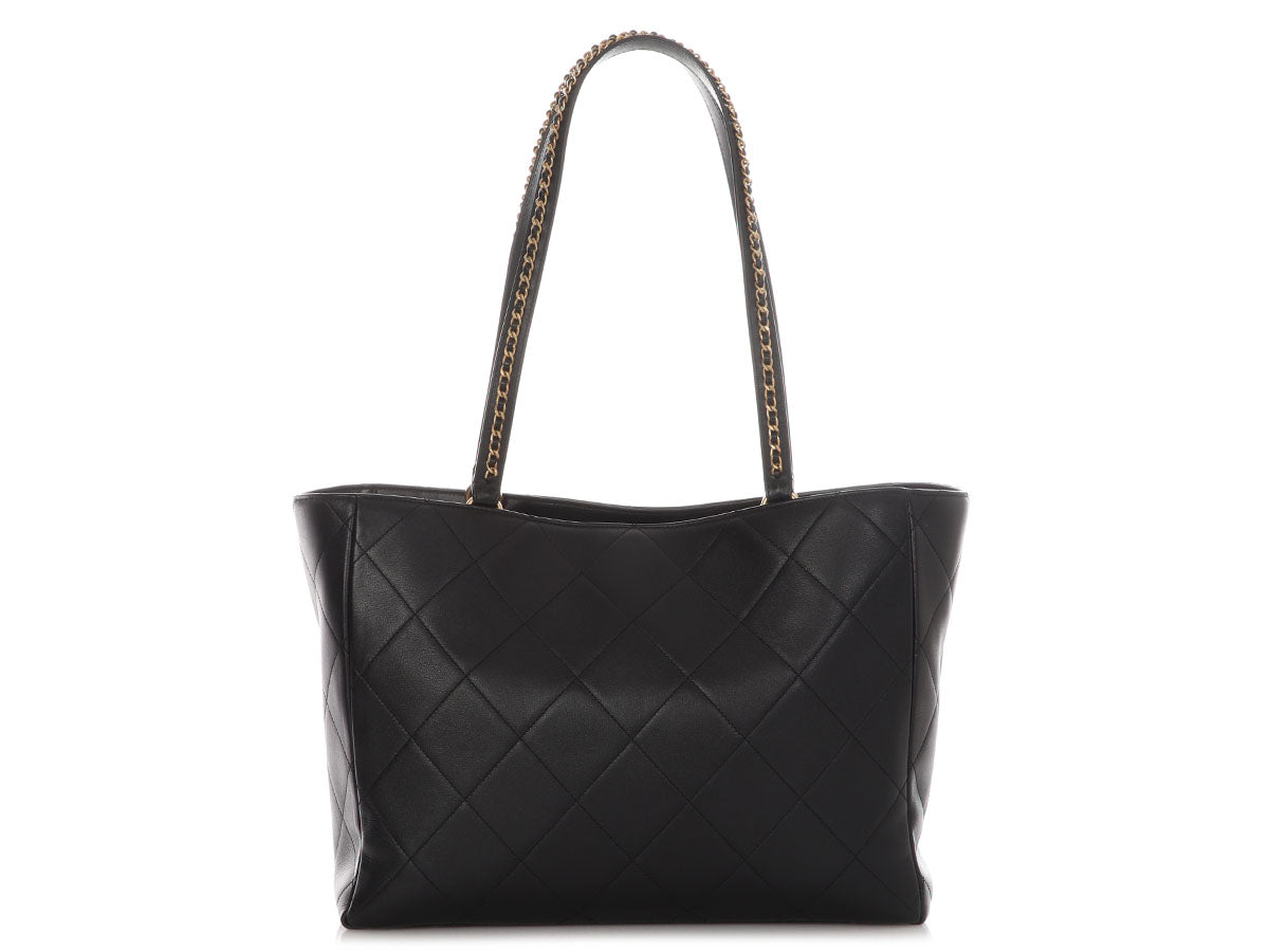Chanel Large Black Quilted Calfskin Book Pocket Tote - Image 4
