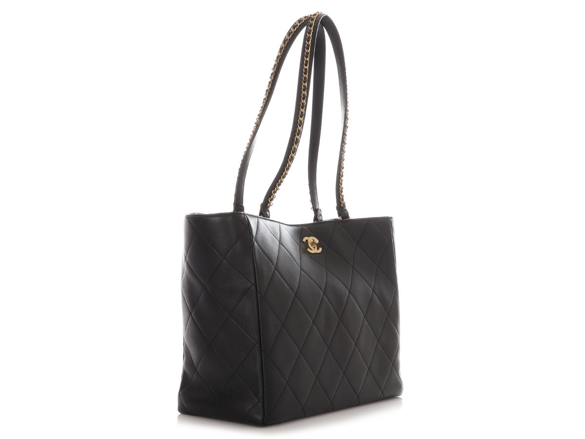 Chanel Large Black Quilted Calfskin Book Pocket Tote - Image 5