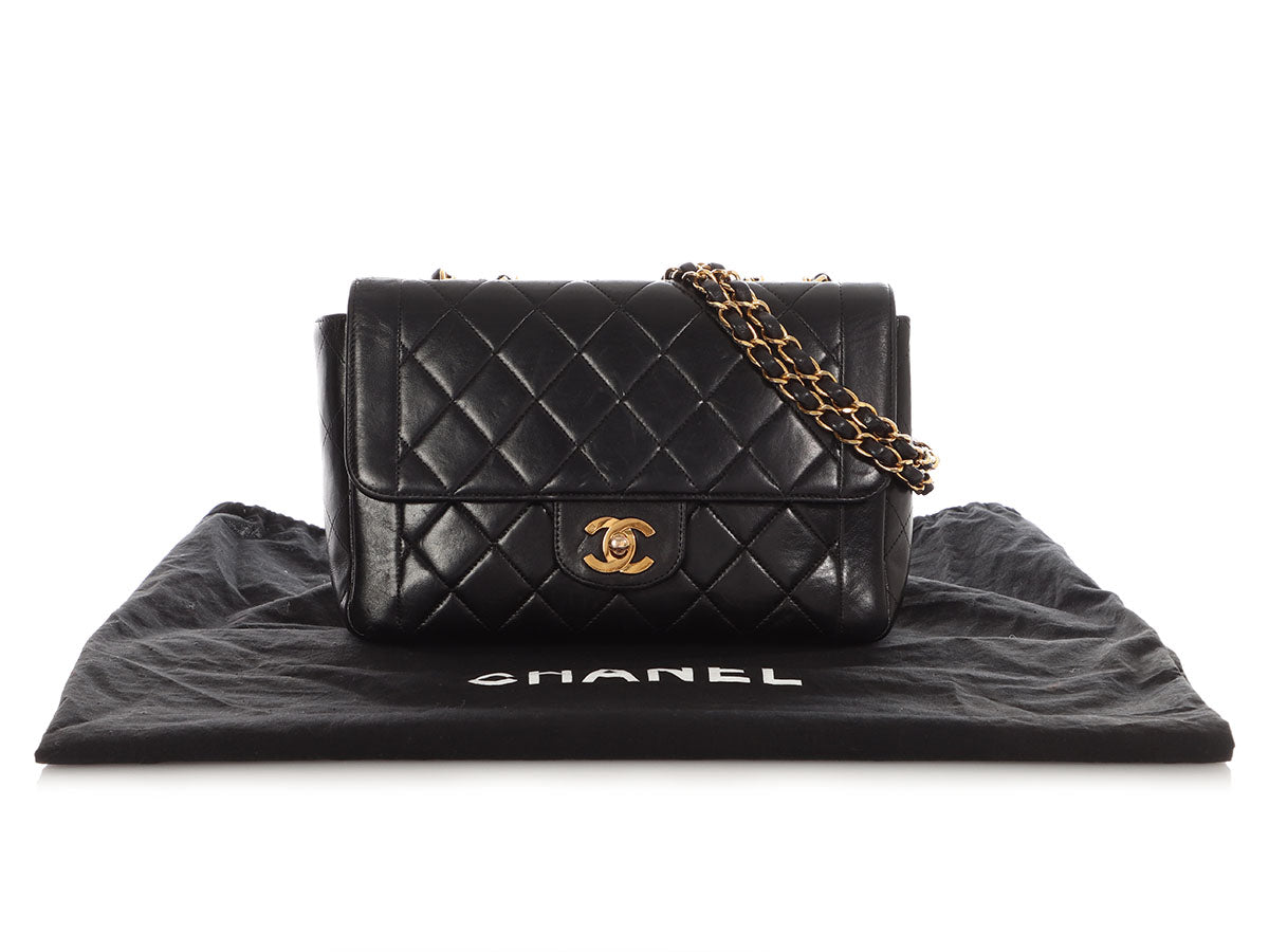 Chanel Vintage Black Quilted Lambskin Flap - Image 8