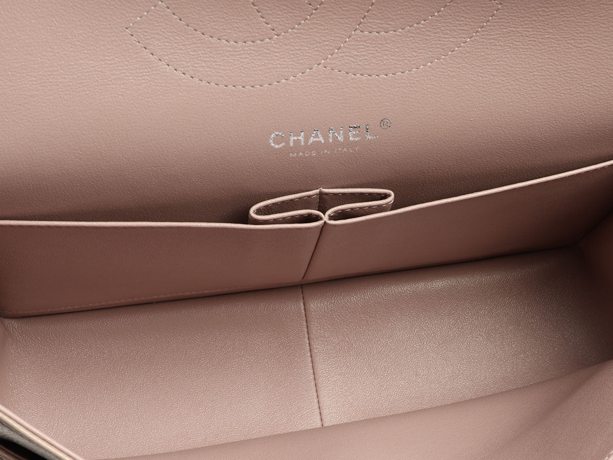 Chanel Jumbo Taupe Quilted Caviar Classic Double Flap - Image 9