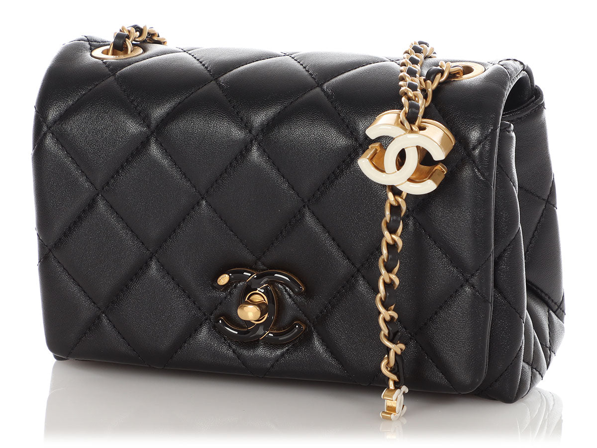 Chanel Small Black Quilted Calfskin Seasonal Flap - Image 3