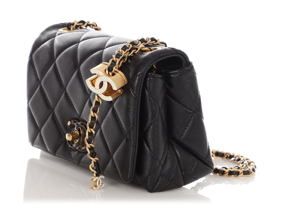Chanel Small Black Quilted Calfskin Seasonal Flap - Image 4
