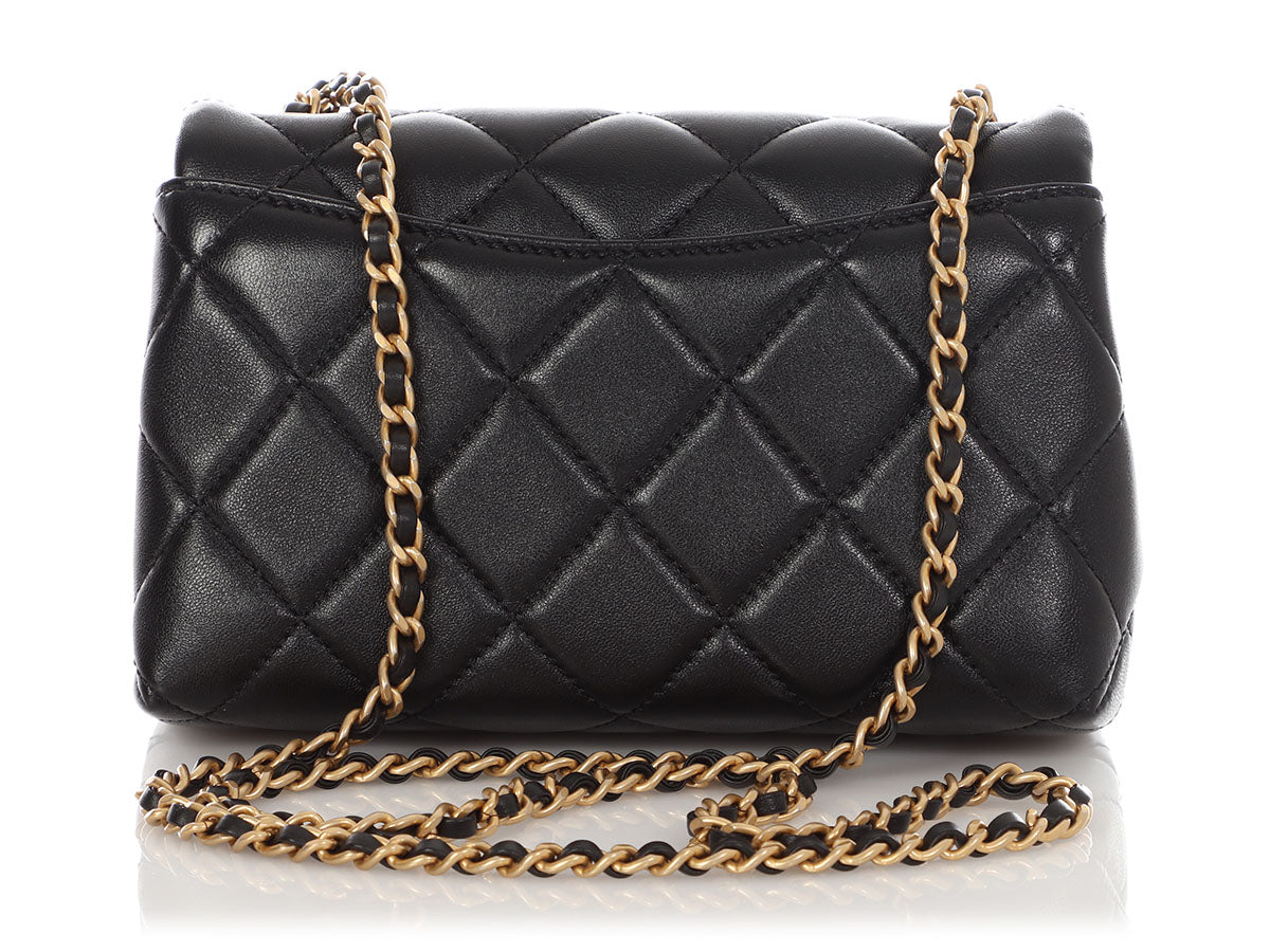 Chanel Small Black Quilted Calfskin Seasonal Flap - Image 5