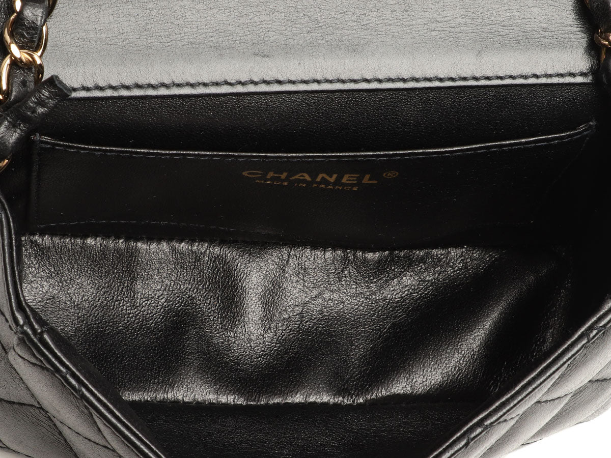 Chanel Mini Black Quilted Lambskin Flap - Image 10