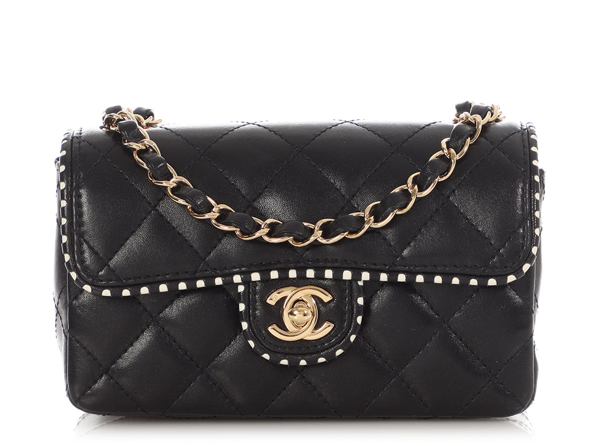 Chanel Mini Black Quilted Lambskin Flap - Image 3