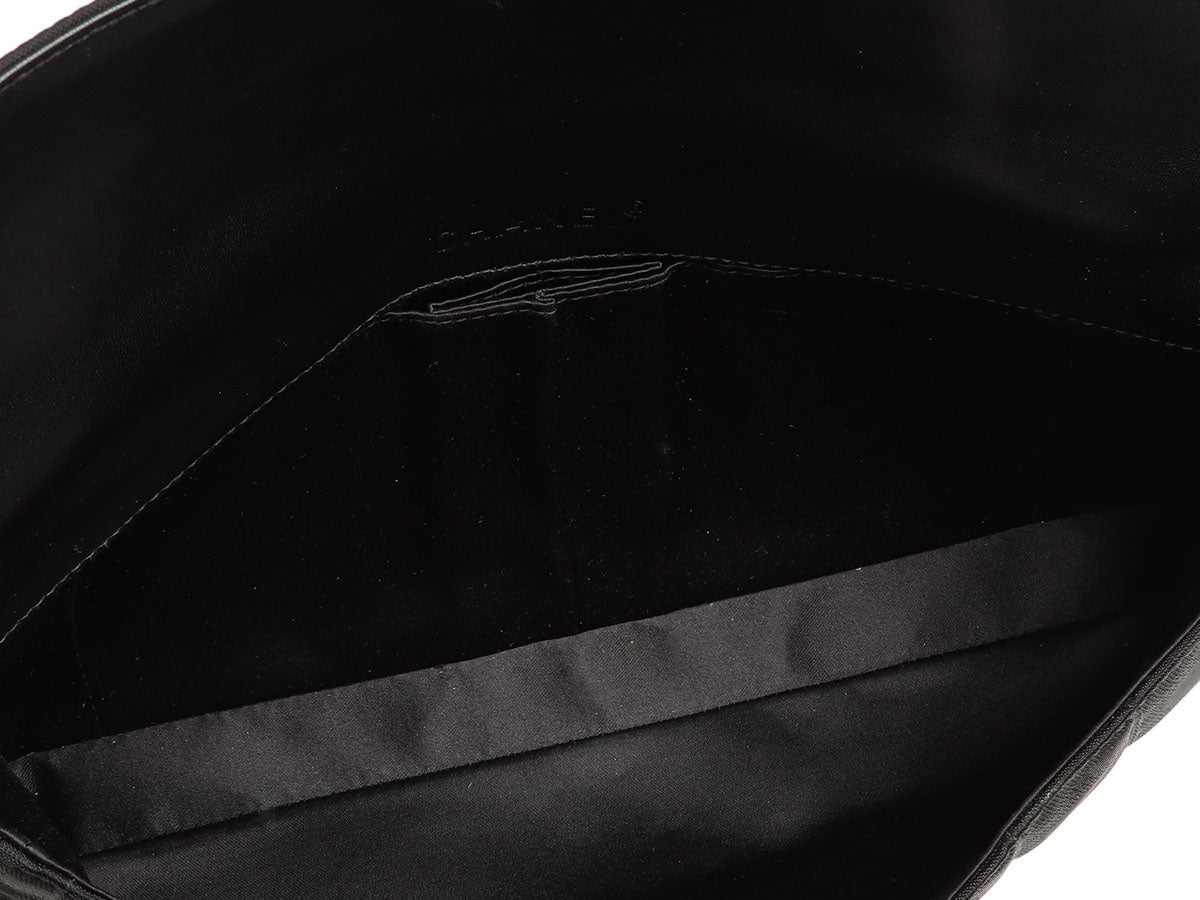 Chanel Black Quilted Nylon East/West Travel Ligne Flap - Image 9