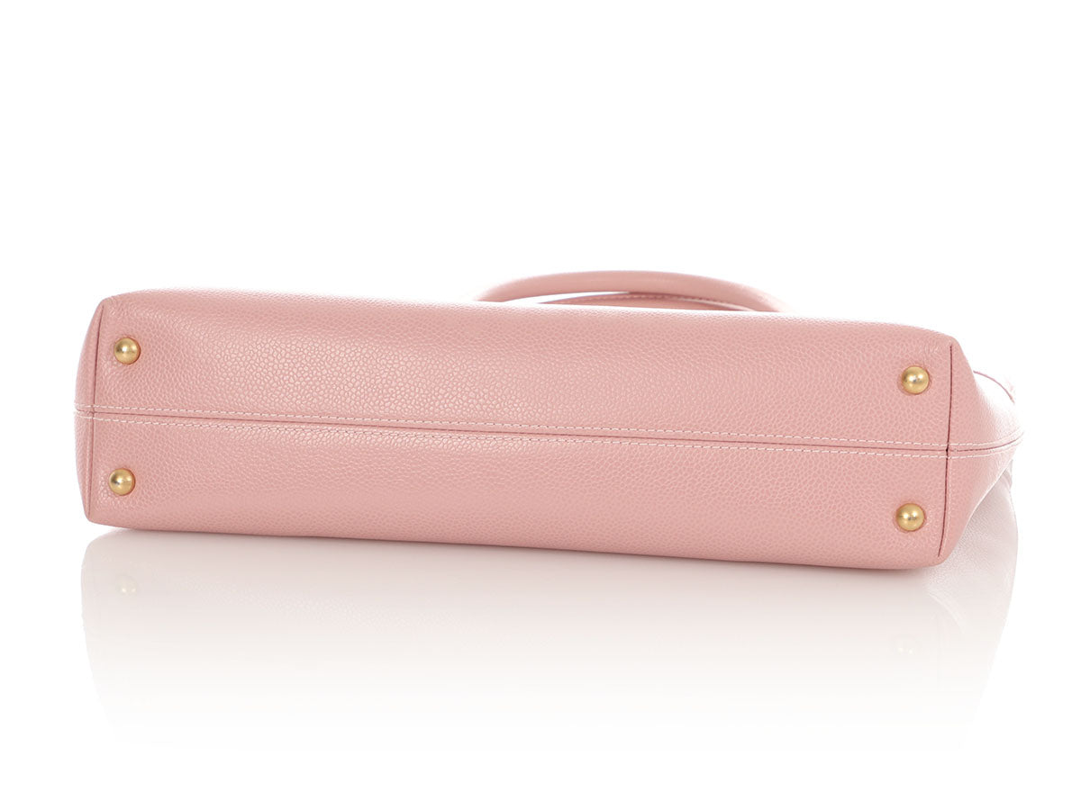 Chanel Pink Caviar Timeless Tote - Image 6