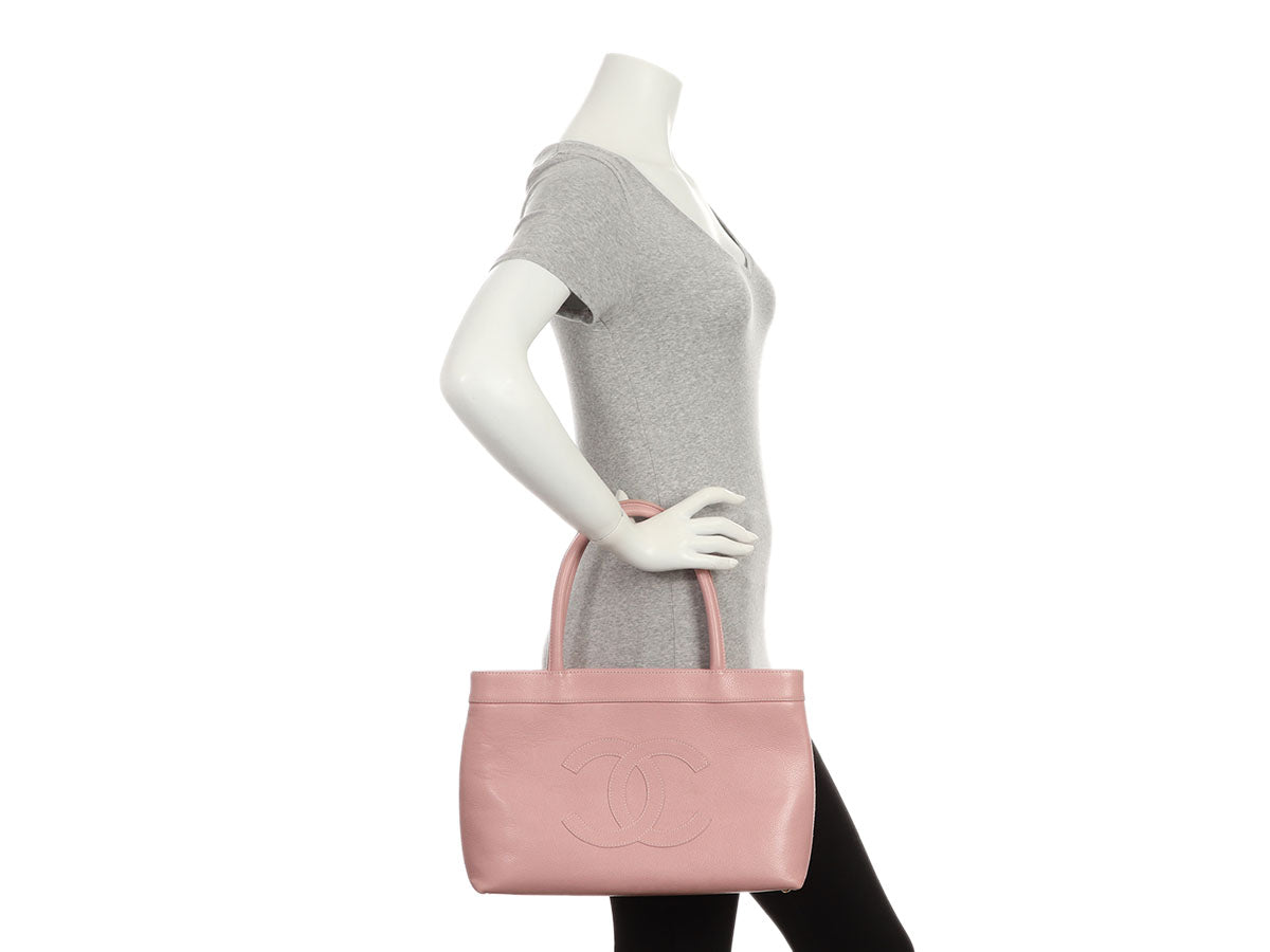 Chanel Pink Caviar Timeless Tote - Image 9