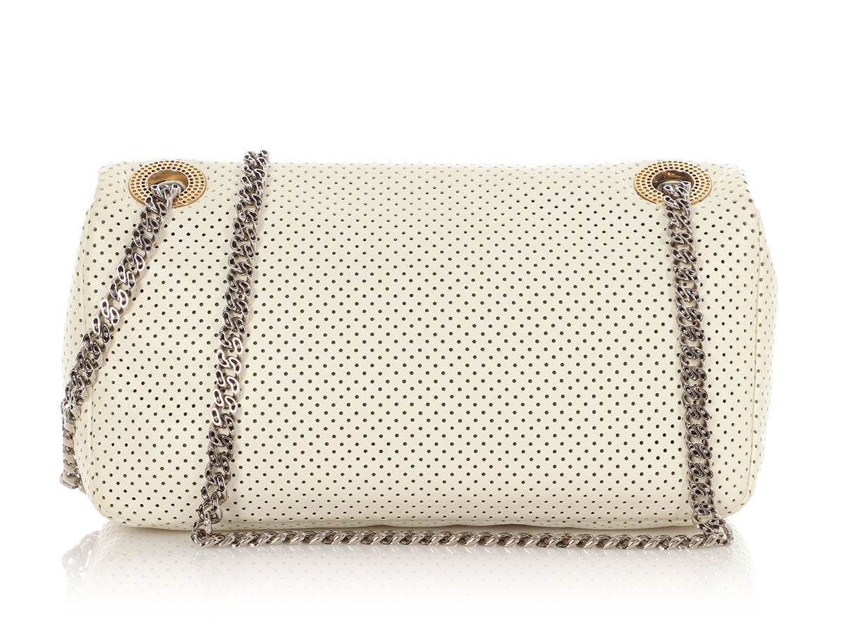 Chanel White Perforated Leather Drill Reissue Flap - Image 6