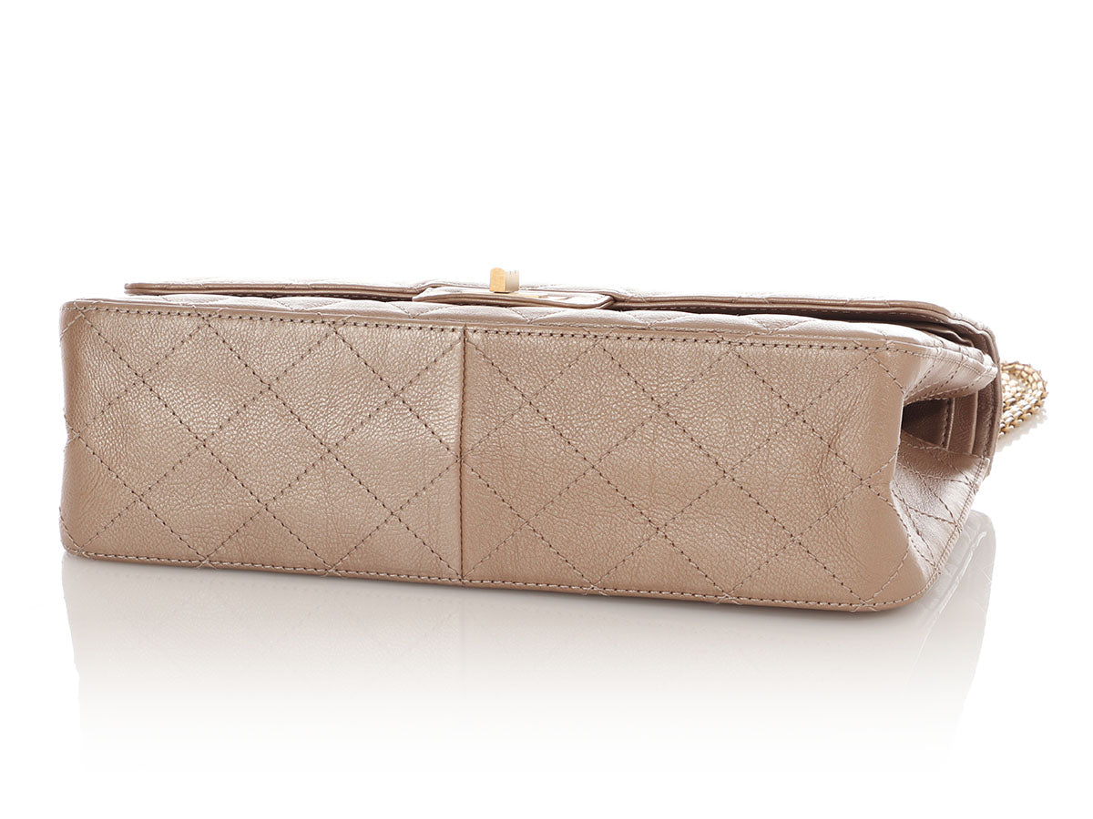 Chanel Metallic Dark Gold Quilted Aged Calfskin 2.55 Reissue 227 - Image 7