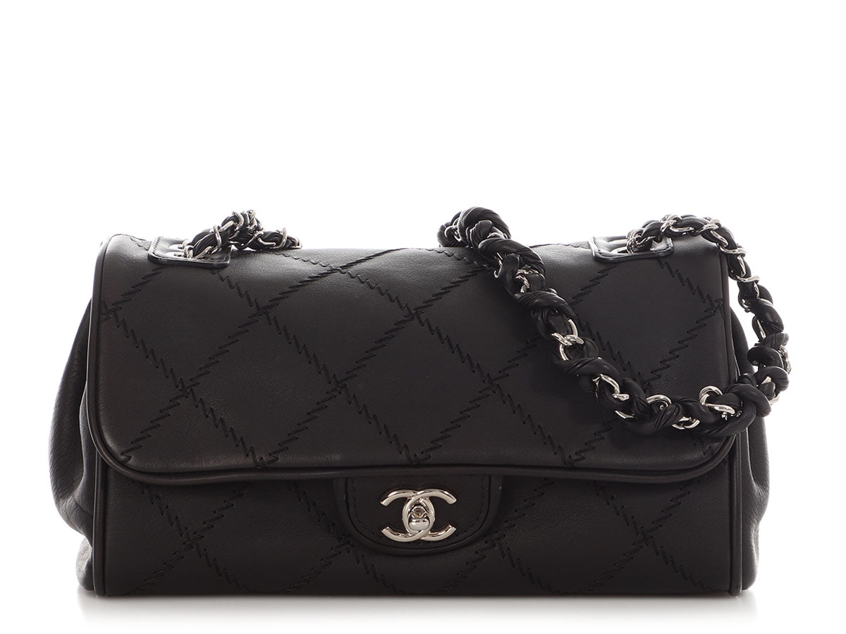 Chanel Black Matte Calfskin Ultimate Stitch Flap