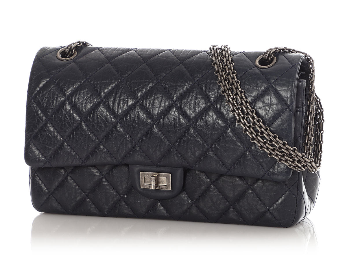 Chanel Navy Quilted Aged Calfskin 2.55 Reissue 226 - Image 3