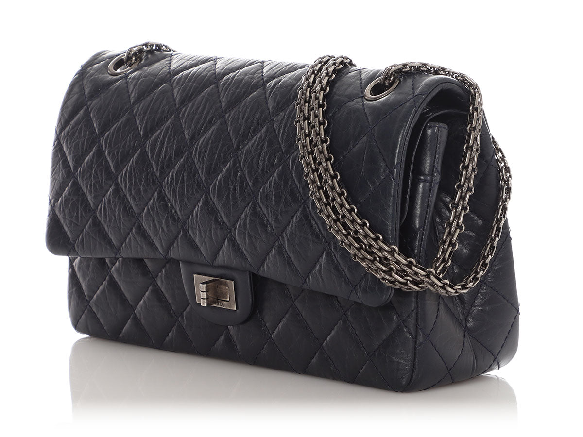 Chanel Navy Quilted Aged Calfskin 2.55 Reissue 226 - Image 4